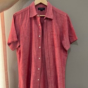 Banana Republic Red Linen Summer Shirt (Medium)